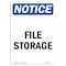 Signmission OSHA Notice, 7" Height, File Storage Sign, 7" X 5", Portrait OS-NS-D-57-V-12500 - alternate 1